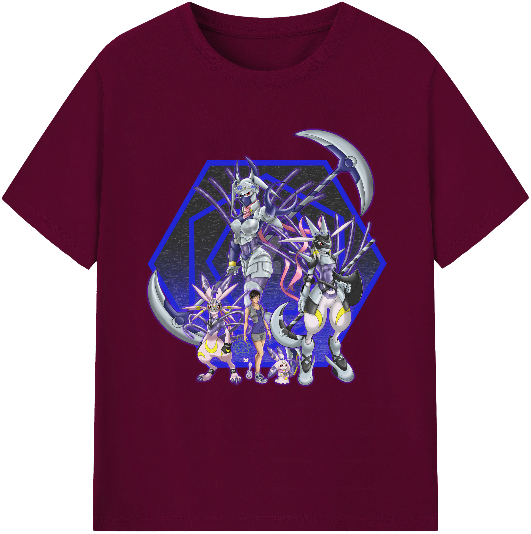 （画像用） Digimon デジタルモンスター/デジモン レディースカジュアルプリントTシャツ（綿100％）